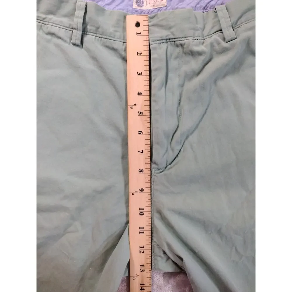 J. Crew Chino Shorts Mens 35 Mint Green 100% Cotton Preppy Outdoor Beach Casual